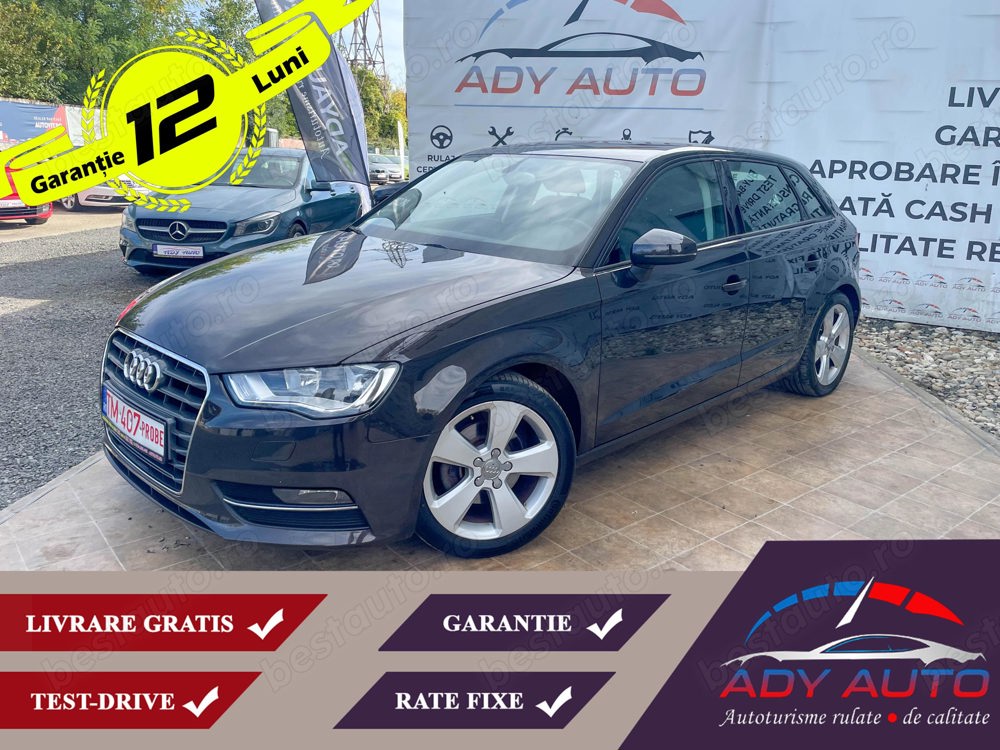 AUDI A3 . 1.4 Benzina 122 Cp . Rate fixe . Garantie 12 luni . Buy back . Test drive . Livrare gratis