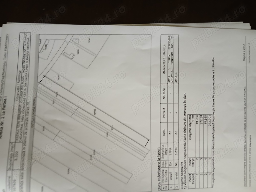 Teren de vanzare (intravilan 1904 mp + extravilan 3296mp)= 5200 mp com Tudor Vladimirescu jud Galati