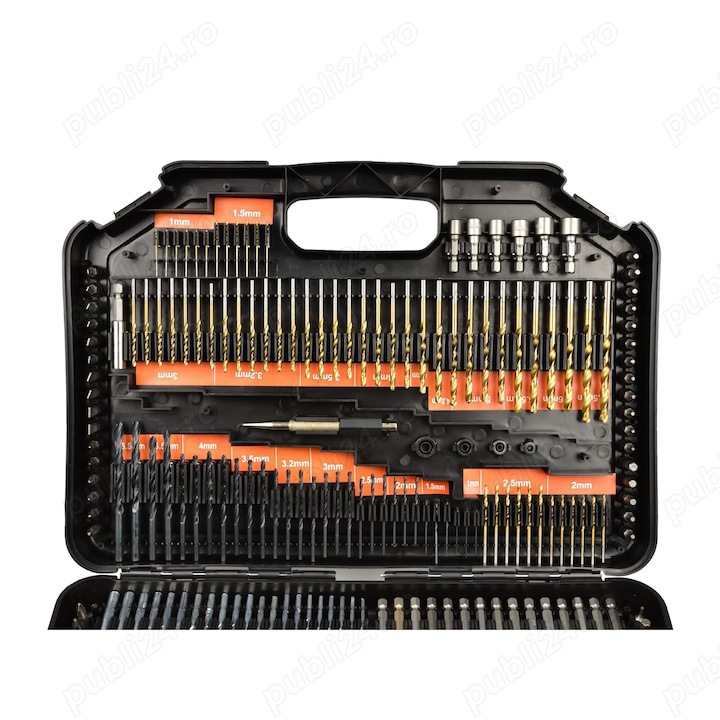 Set de 246 burghie pentru surubelnita cu cutie de depozitare.Setul este nou