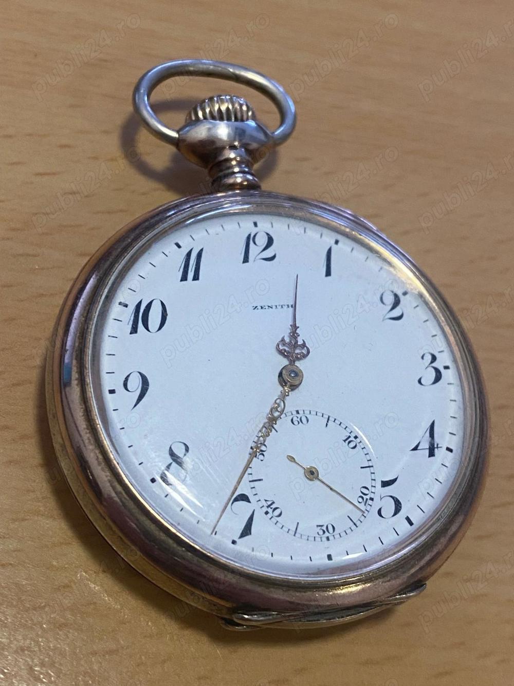 Ceas de buzunar argint Zenith Grand Prix Paris 1900