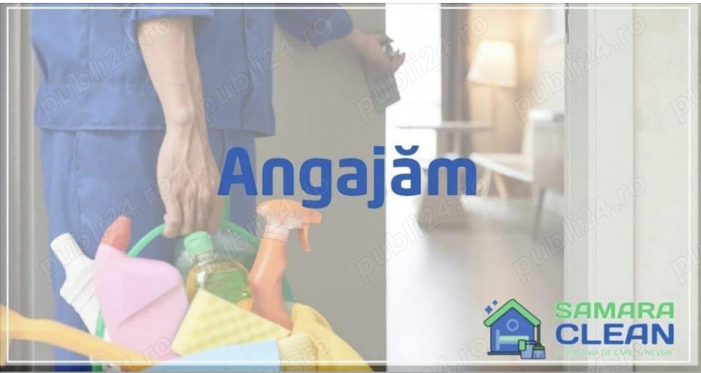 Angajăm femei si barbati pentru curățenie in Oradea 