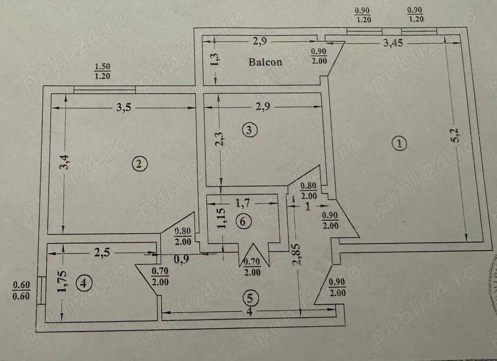 Vând apartament 2 camere Balș