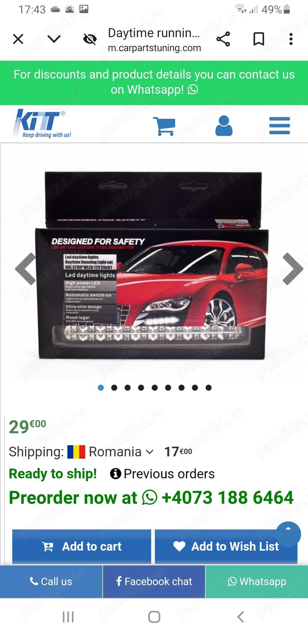 Lumini de zi Led Auto, noi
