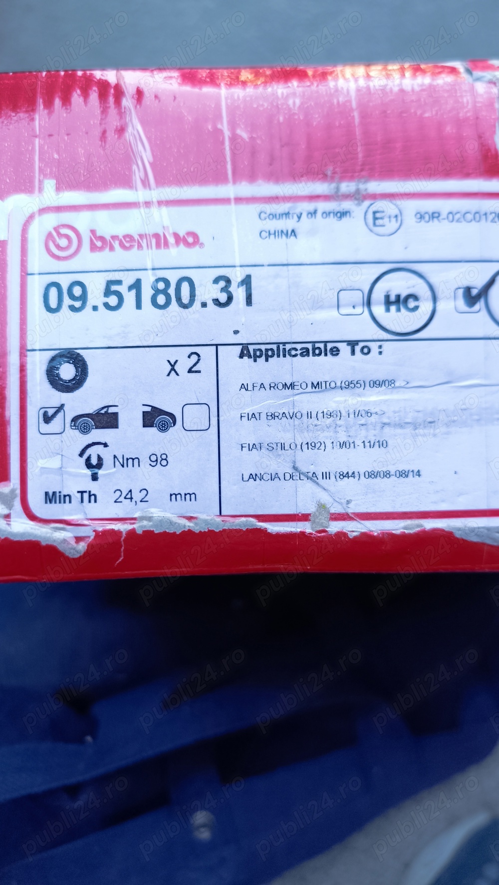 Set discuri frana Brembo Fiat Lancia Alfa Romeo 