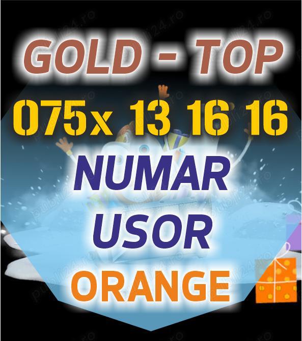 Numar Orange de TOP - 075x.13.16.16 - AUR usor numere VIP cartela gold platina speciale frumoase