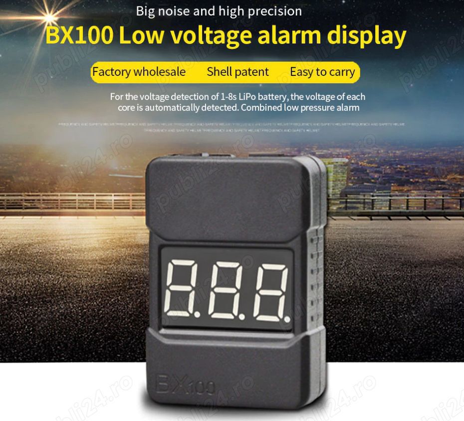 Tester acumulatori litiu 1S-8S cu voltmetru si buzzer BX100
