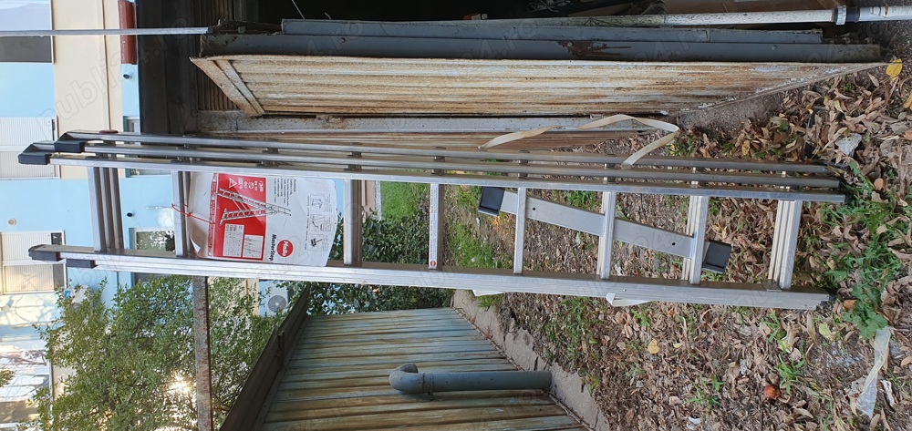 Scara Al, SIGILATA, Firma "Hailo", MasterStep 7309, 9 trepte, 3x tronsoane, 7 m, Made in Germany