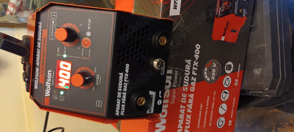 Aparat de Sudura Multifuncțional Flux fără gaz TTX 400 A , Wolfson , sudura MMA cu electrozi si Tig 