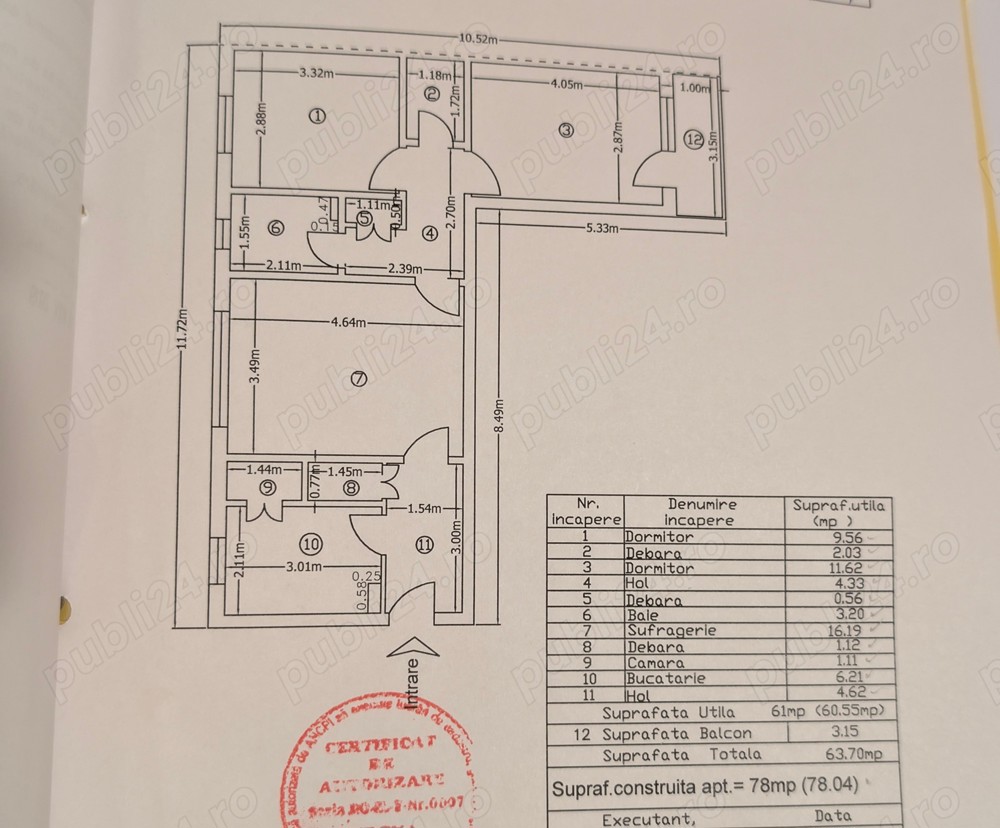 Apartament 3 Camere Slobozia - Bd. Unirii