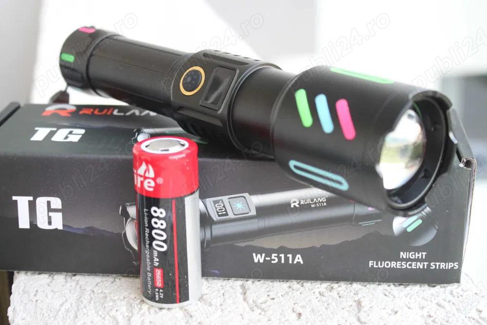 Lanterna cu ZOOM, led LASER PM20 ULS Pentru Distanta 700 metri raza vizibila