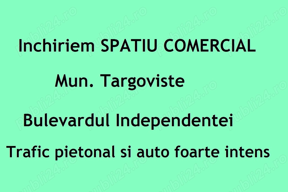 Inchiriem spatiu comercial, bulevardul Independentei