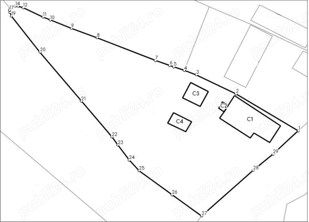 Casa de vanzare cu 1247 mp teren intravilan