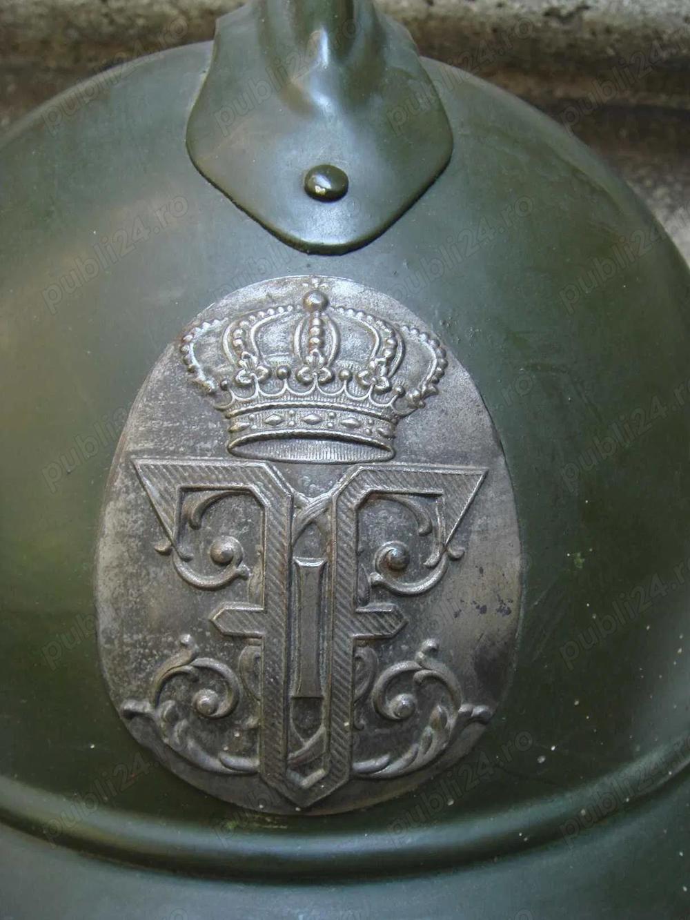 Casca Militara Armata ADRIAN WWI Primul Razboi Mondial Cifru FERDINAND