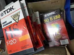 Casete Video Noi Sigilate VHS TDK Sony EMTEC BASF 120 180 si 240 Minute