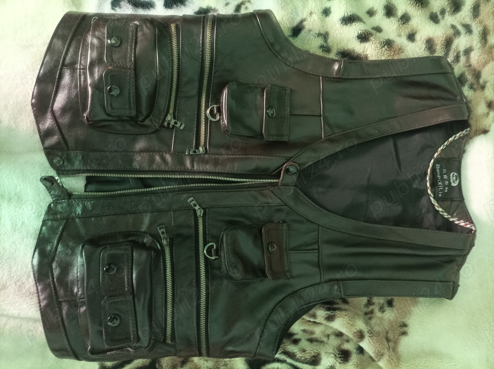 Vestă piele pentru bărbați 