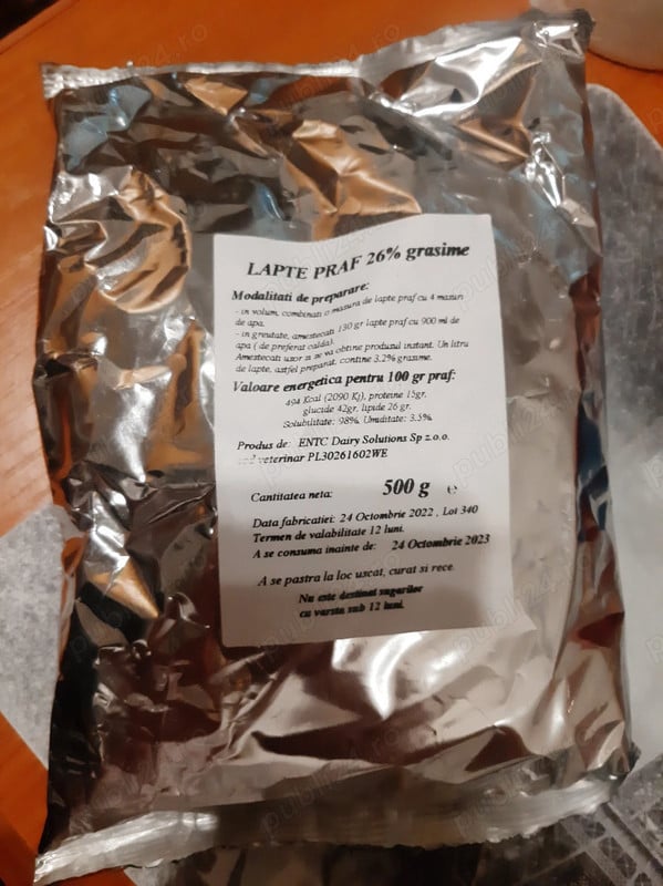 Punga lapte praf expirat pt hrana animale