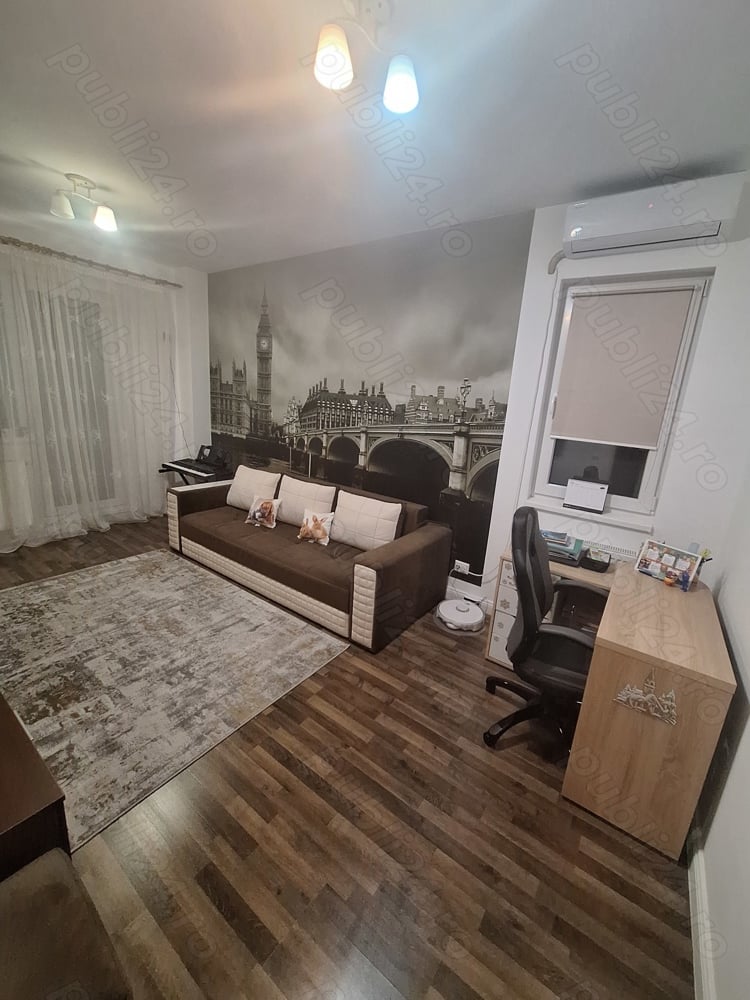 De vanzare apartament de 2 camere, mobilat si utilat complet, decomandat, scară supravegheata video