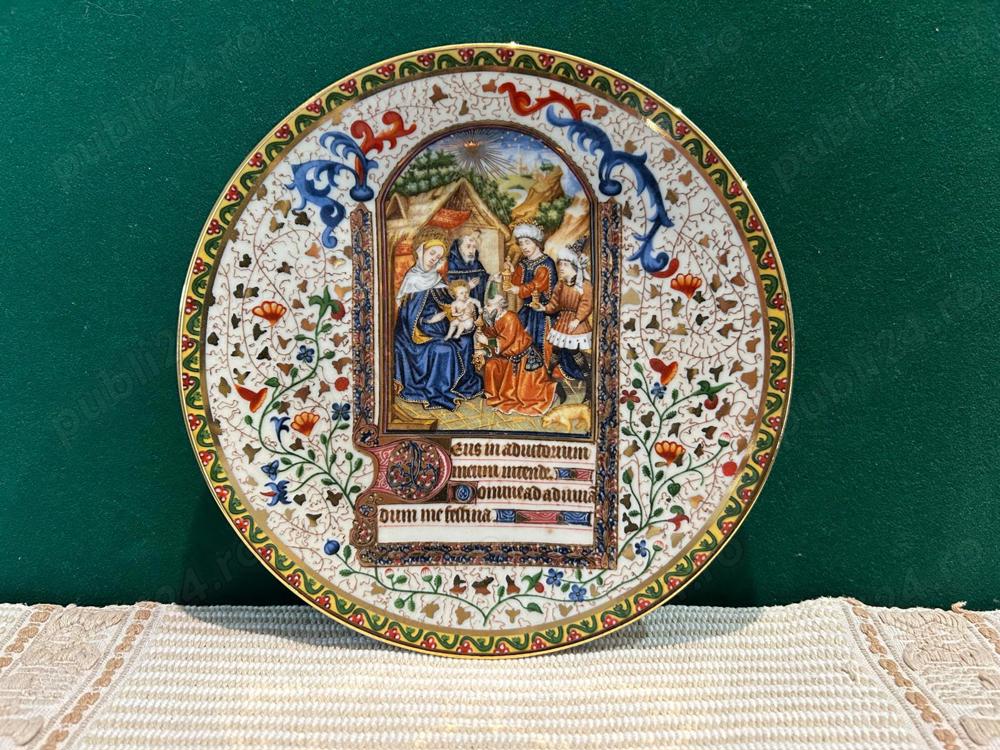 Farfurie decorativa de colectie Bradex  Ladorazione dei re 