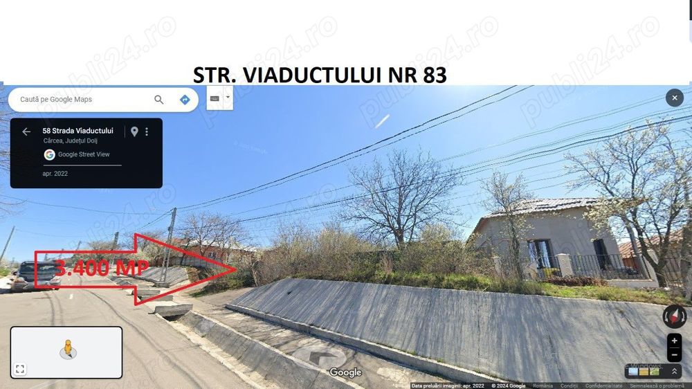 Teren intravilan,1.900 mp, Carcea-Str Viaductului ,intre case,utilitati