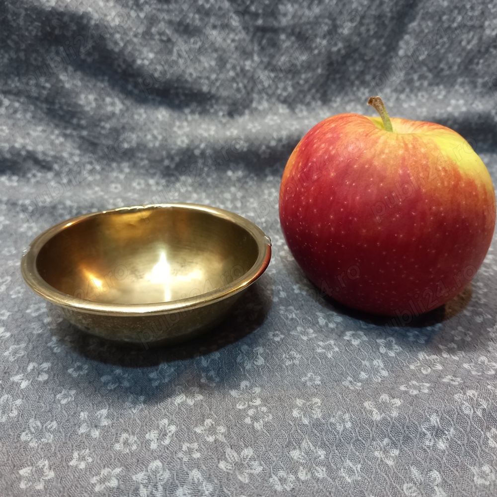 bol-căuș vintage din alamă ciocănită