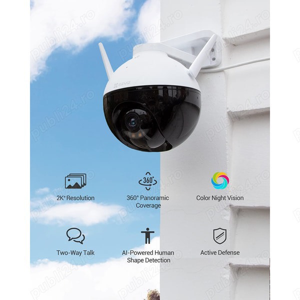 Camera de supraveghere EZVIZ C8W IP Wireless QHD 1440p, IR Noua Sigilata