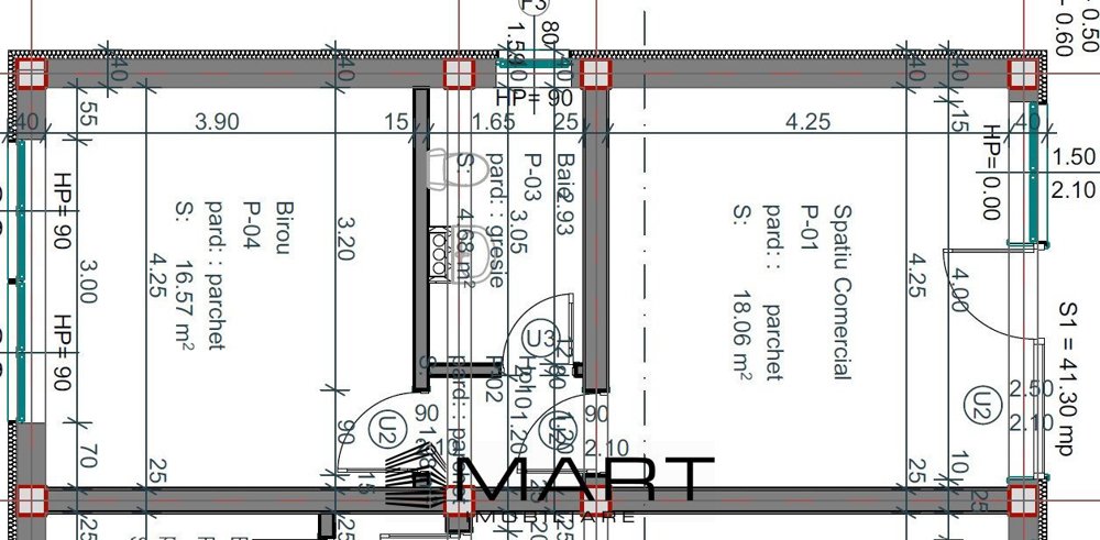 Spatiu comercial 41mp strada Doamna Stanca