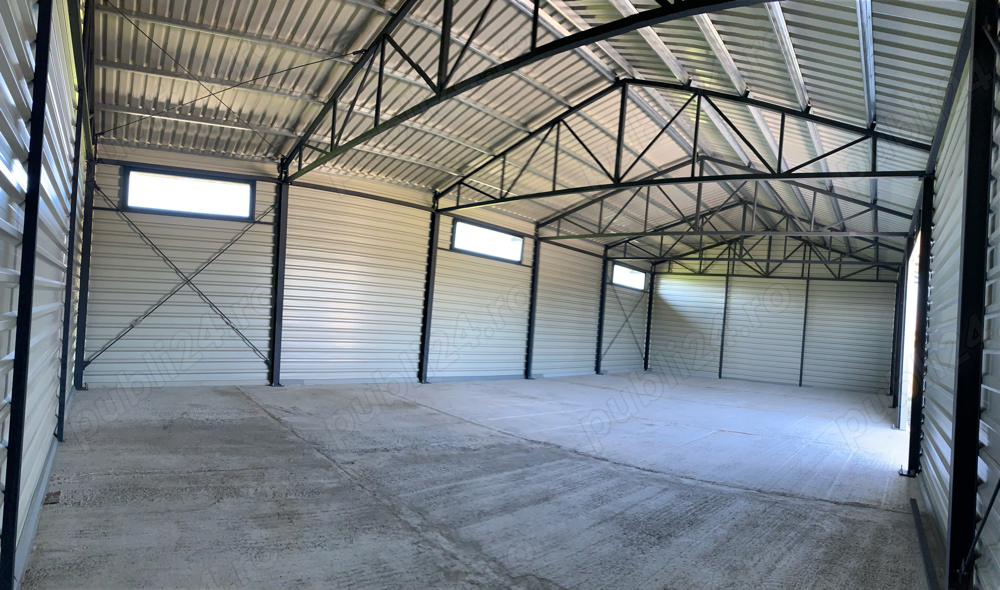 Vand hala 200 mp plus teren 6600 mp din care 3000 este ingradit cu gard de tabla 2 m