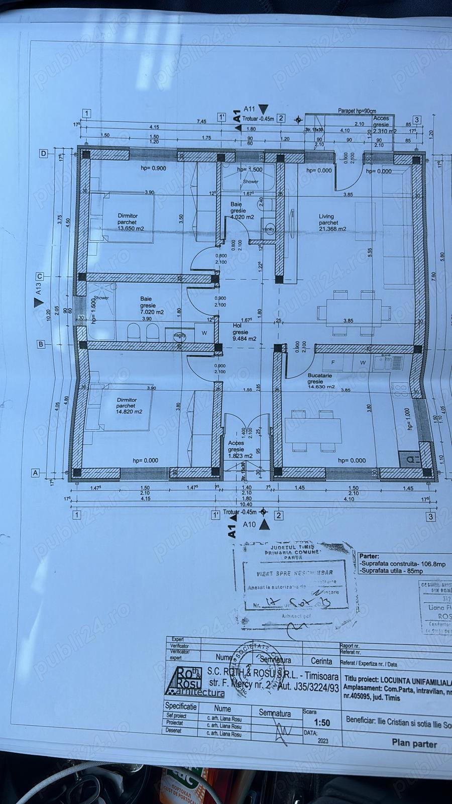 De Vânzare - Casă Familială Spațioasă și Modernă 106.8mp construiti si 418mp teren (135 000 euro ) 