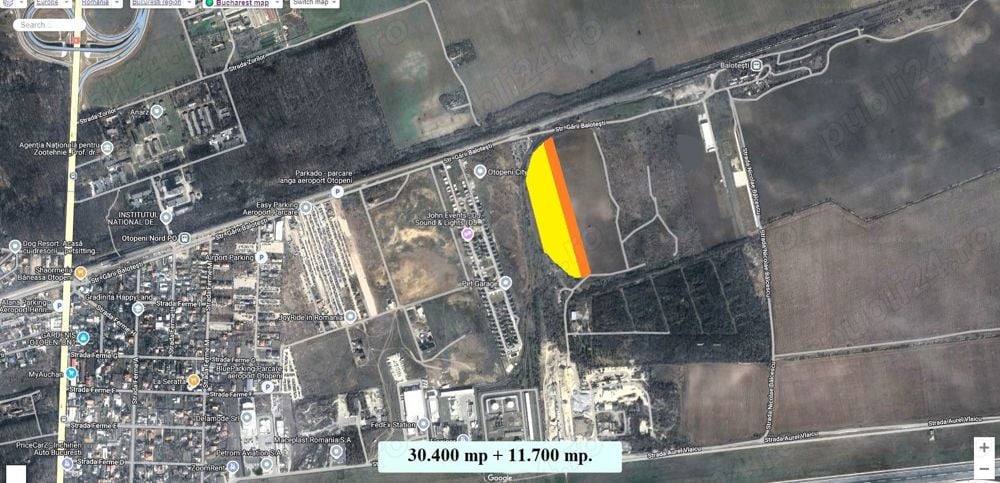 OTOPENI - Str. Drumul Garii Balotesti, 30.400 mp. teren intravilan cu pozitie deosebita