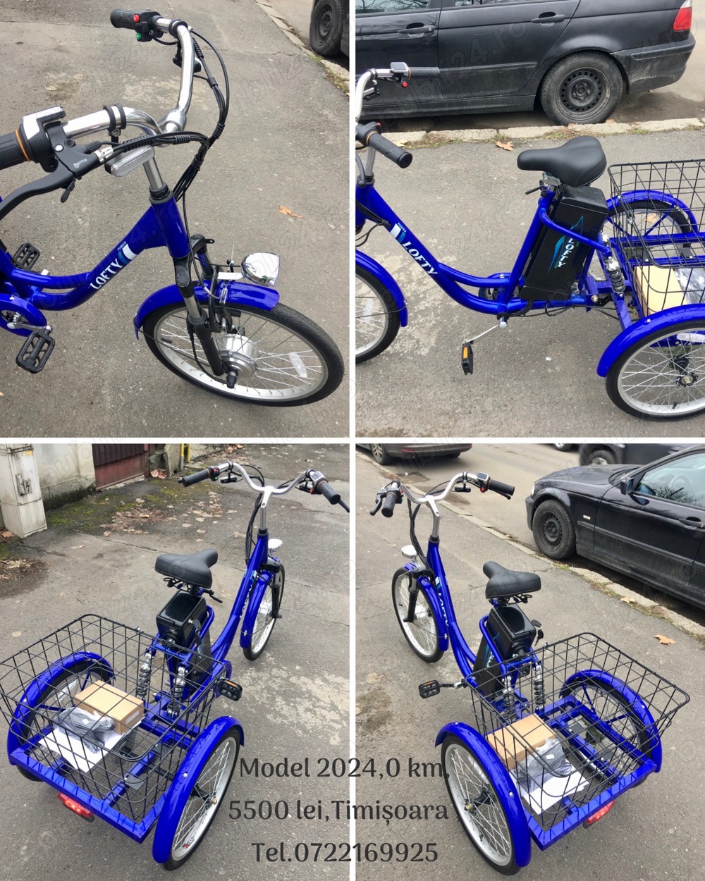 Tricicletă electrică model 2025,0 km,absolut Nouă,ofertă specială pînă la sfârșitul lunii 