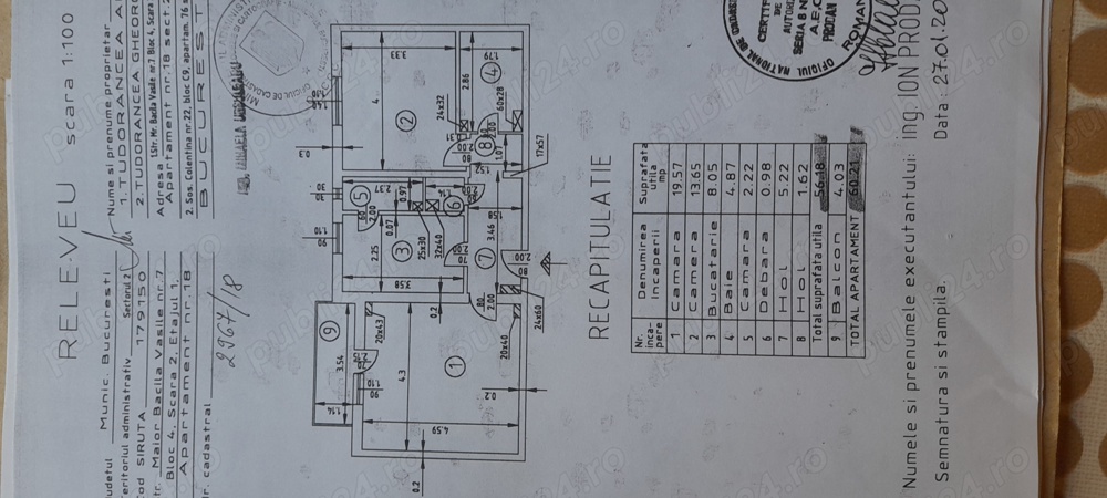 Vanzare apartament