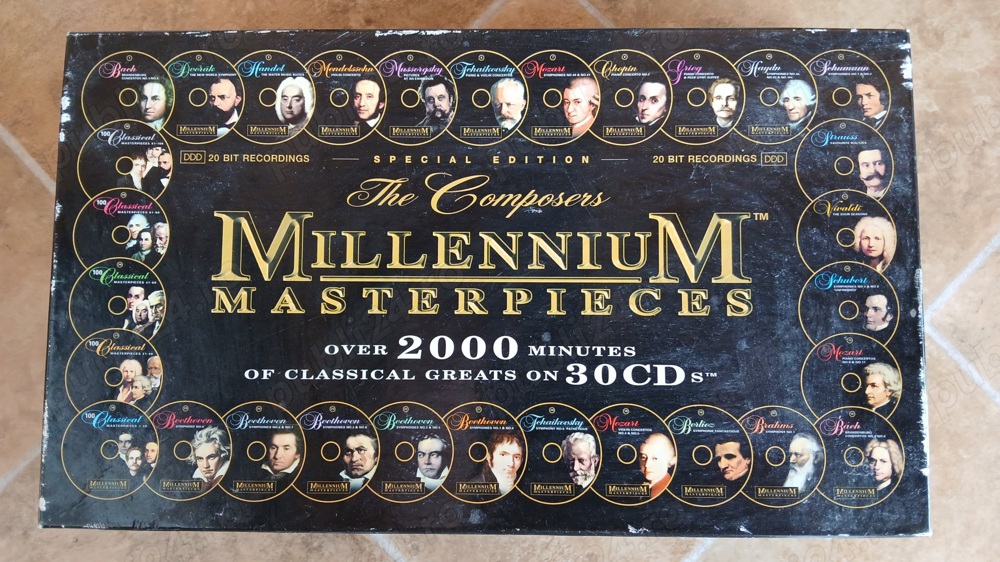 Audiofil: calitate HIFI - Colectie muzica clasica Millenium Masterpieces 30 CD-uri in cutie