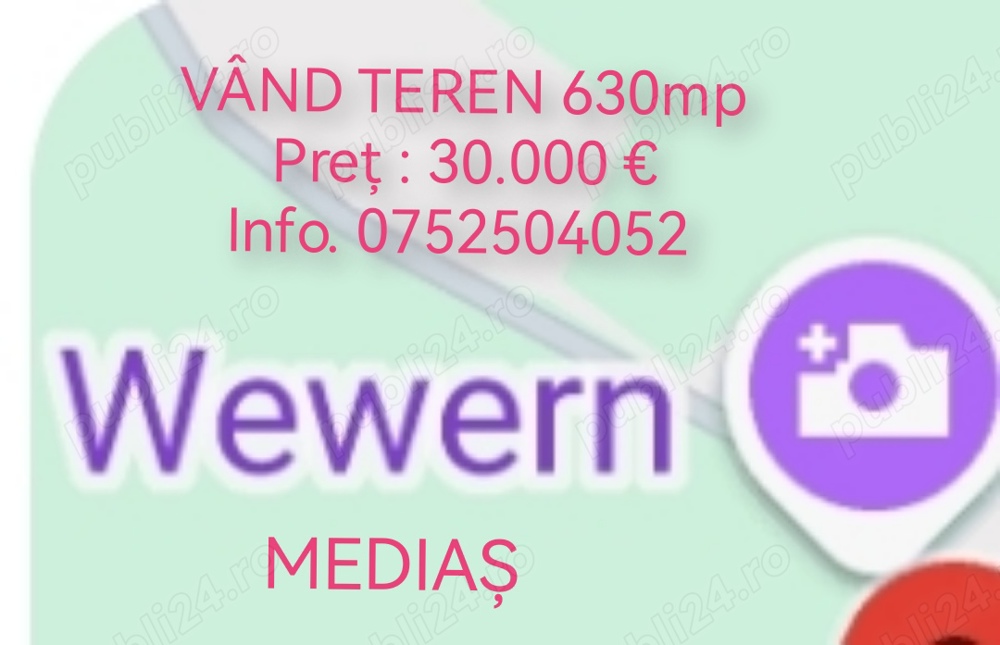 Vând teren în Mediaș Wewern 630mp