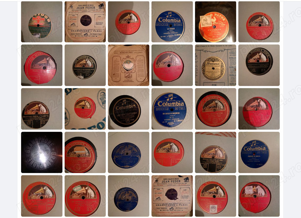  Discuri Shellac Ebonita 10" 12" Gramofon Muzica Cubaneza Jazz Fox-trot Swing Electrecord Columbia