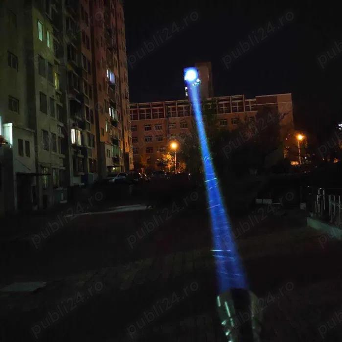 Lanterne led tip Laser noi telezoom afisaj electronic ,raza 700 metri acumulator litiu 
