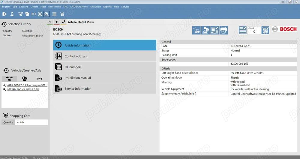Catalog Piese Auto TecDoc 2020