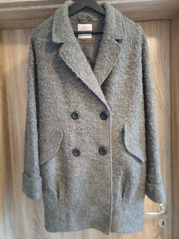 Palton Clockhouse, marime XS large, (mar.M normala), amestec lana 20%