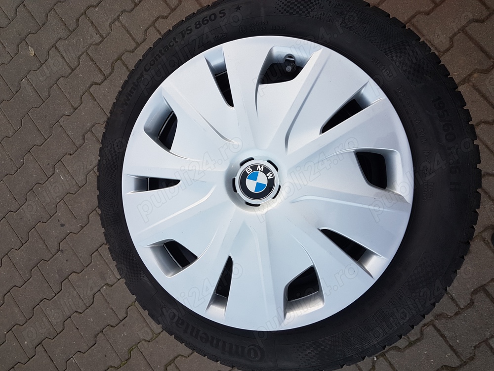 Roti iarna BMW, jante originale BMW 6864660, ContiWinterContact TS860 S 195/60 R16 89H