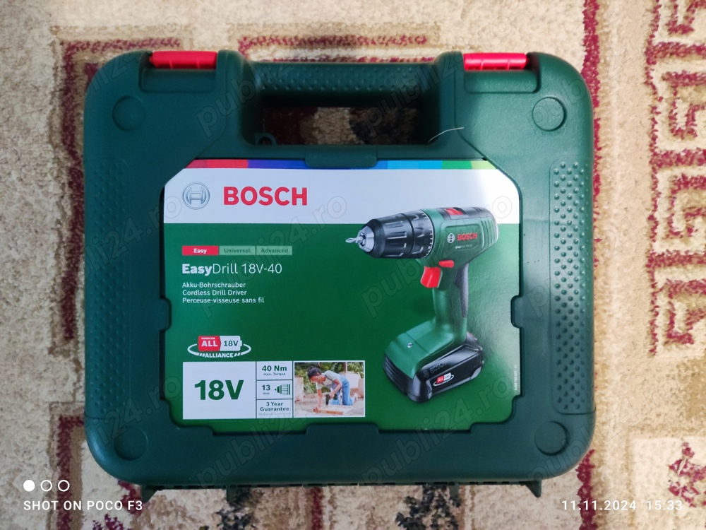 Bormașină pe acumulator Bosch EasyDrill 18V-40 