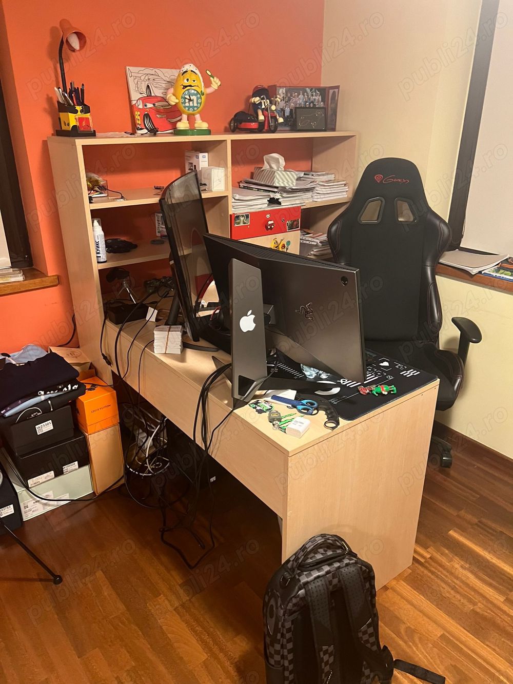 Mobila dormitor tineret-include pat, birou, dulapuri, scaun SECRET LAB