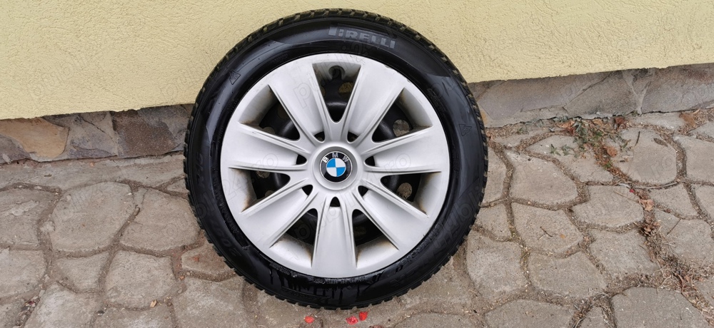 Anvelope iarnă PIRELLI Cinturato 205 55 R16 cu jenti BMW și capace