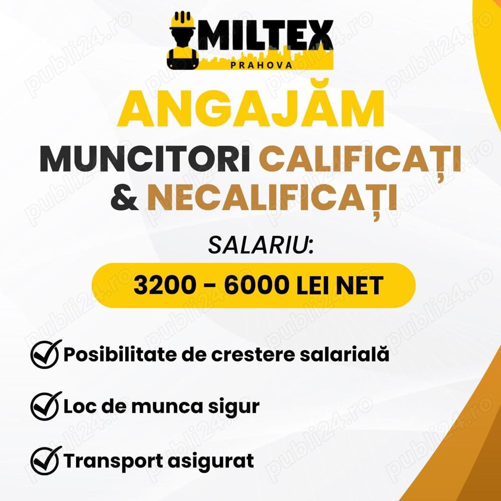 Angajam muncitori construcții