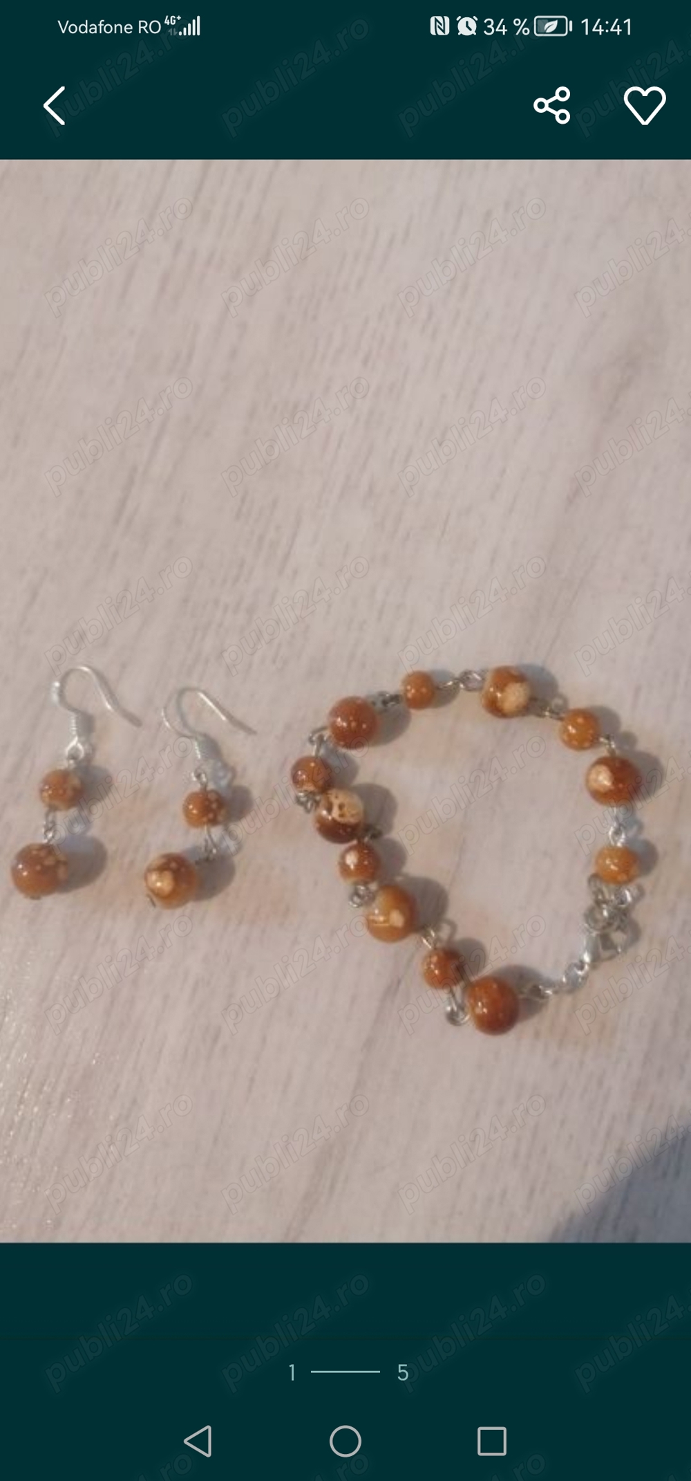 Set bratara și cercei argint