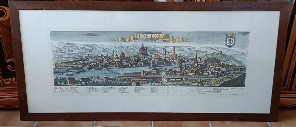 Gravura Fiorenza Italia ,  nr 50 Johann Friedrich Probst