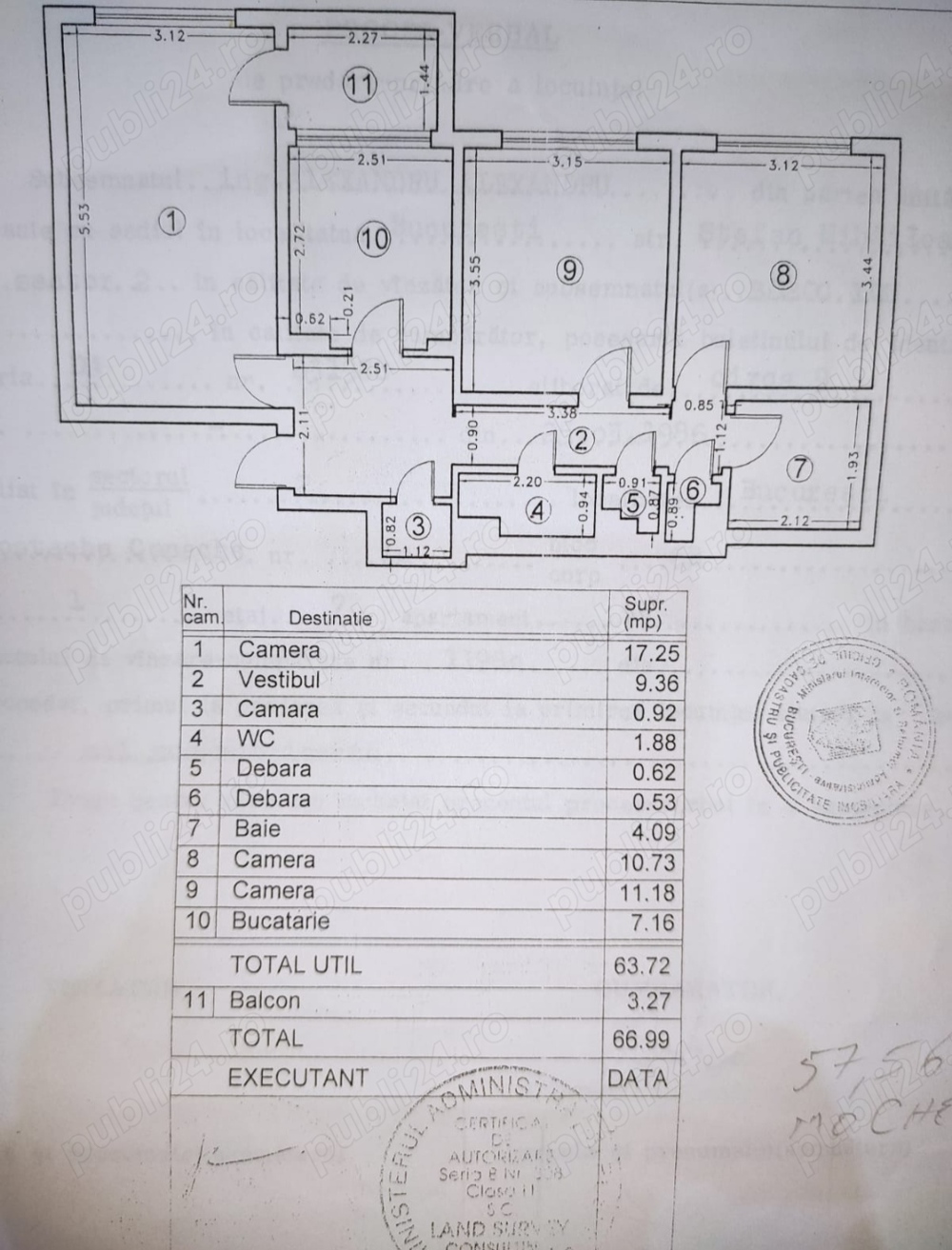 Apartament de 3 camere Pantelimon-Biserica Capra