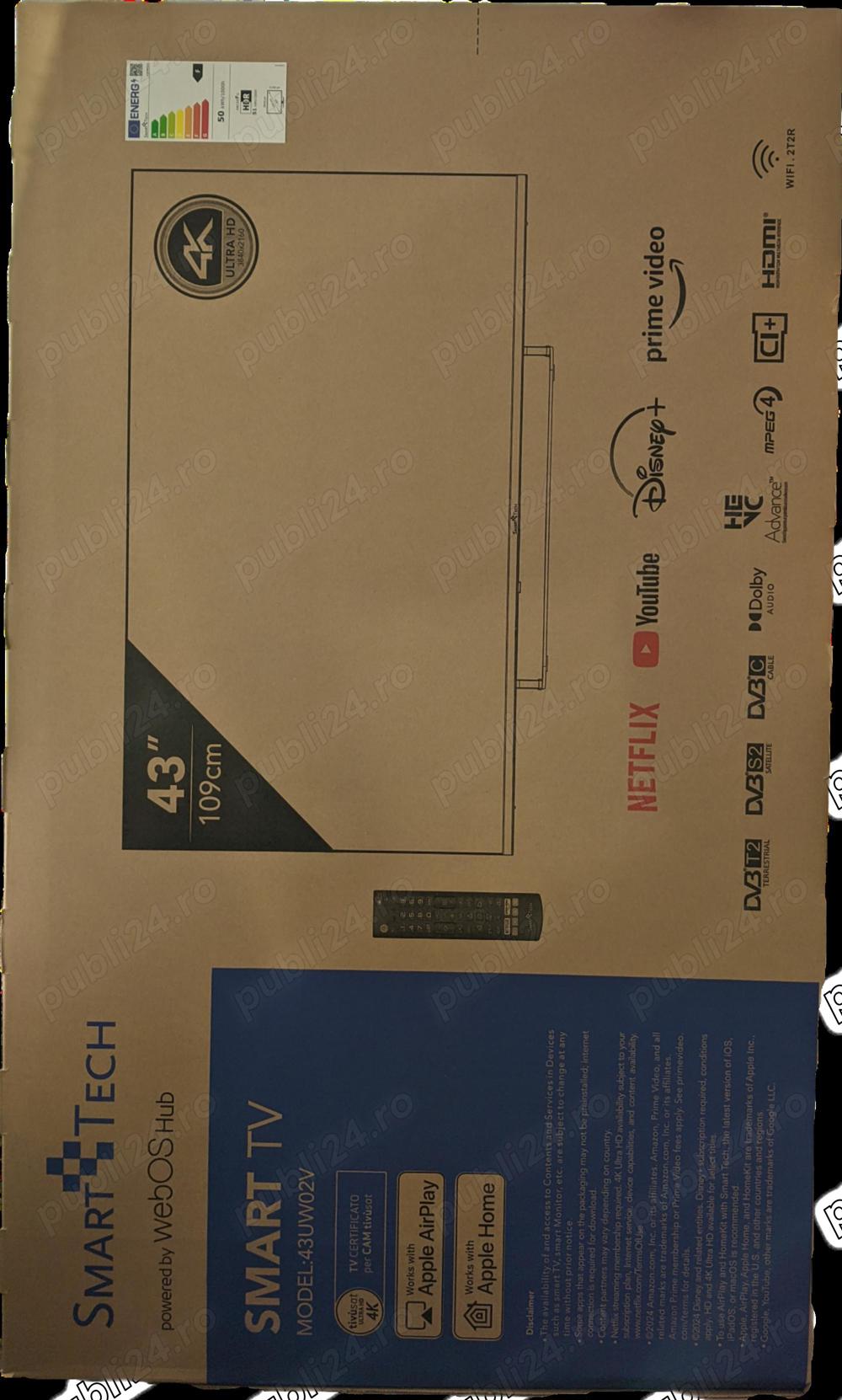 Tv nou SmartTech LED , 108 cm, Smart WebOS LG, 4K