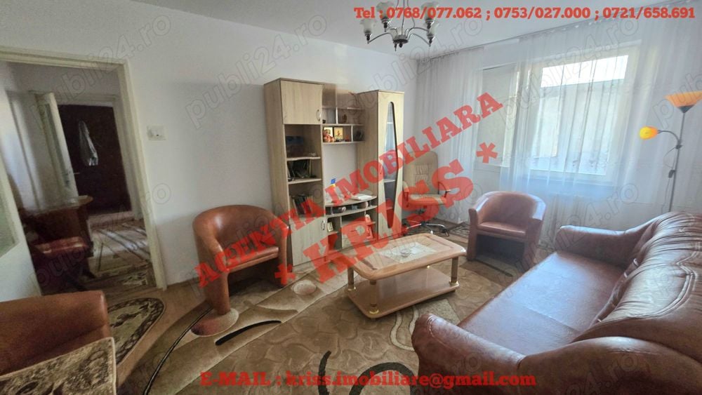 Apartament 3 Camere CRAIOVEI - SEMICENTRAL Confort 1 Semidecomandat Etaj 2 Stradal Liber 64 Mp.