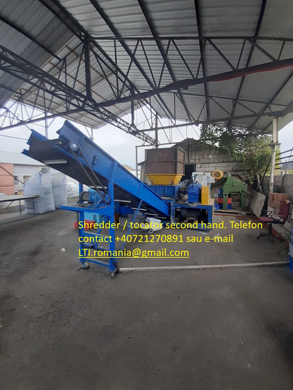 Shredder tocator industrial second hand 