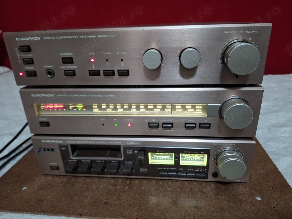 Linie audio Hi-Fi Europhone TA-88 TT-88 TC-88 vintage '80