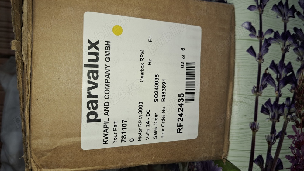 Parvalux 781107 motor cu reductor